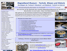 Tablet Screenshot of magnetbandmuseum.info